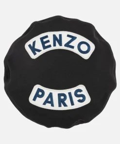 Hats Scarves & Gloves*KENZO Logo Applique Cotton-Canvas Beret