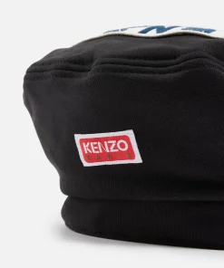 Hats Scarves & Gloves*KENZO Logo Applique Cotton-Canvas Beret