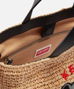 Bucket Bags*KENZO Logo-Appliqued Raffia Bucket Bag