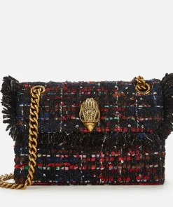 Shoulder Bags*Kurt Geiger London Women's Tweed Mini Kensington X Bag - Red Comb