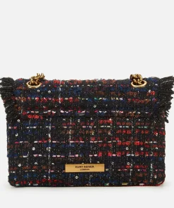Shoulder Bags*Kurt Geiger London Women's Tweed Mini Kensington X Bag - Red Comb