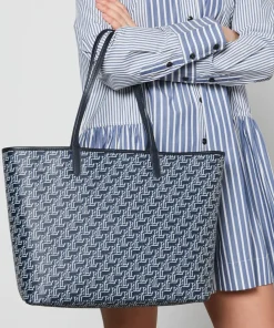 Tote Bags*Lauren Ralph Lauren Collins Monogram Leather Tote Bag
