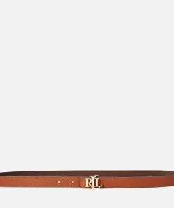 Belts*Lauren Ralph Lauren Women's Reversable 20 Skinny Belt - Lauren Tan/Dark Brown