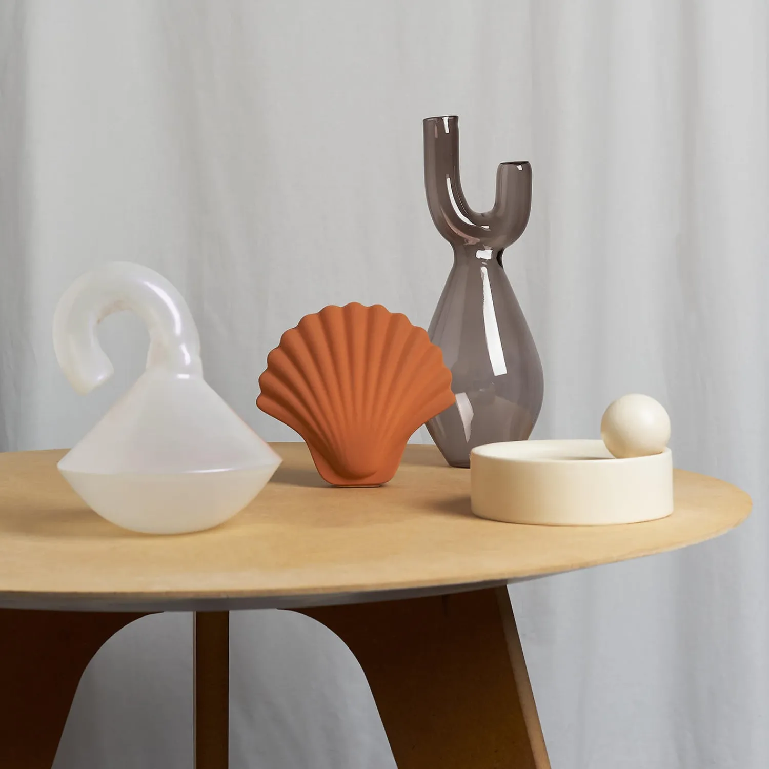 Home Accessories*Los Objetos Decorativos Seashell Vase - Amber