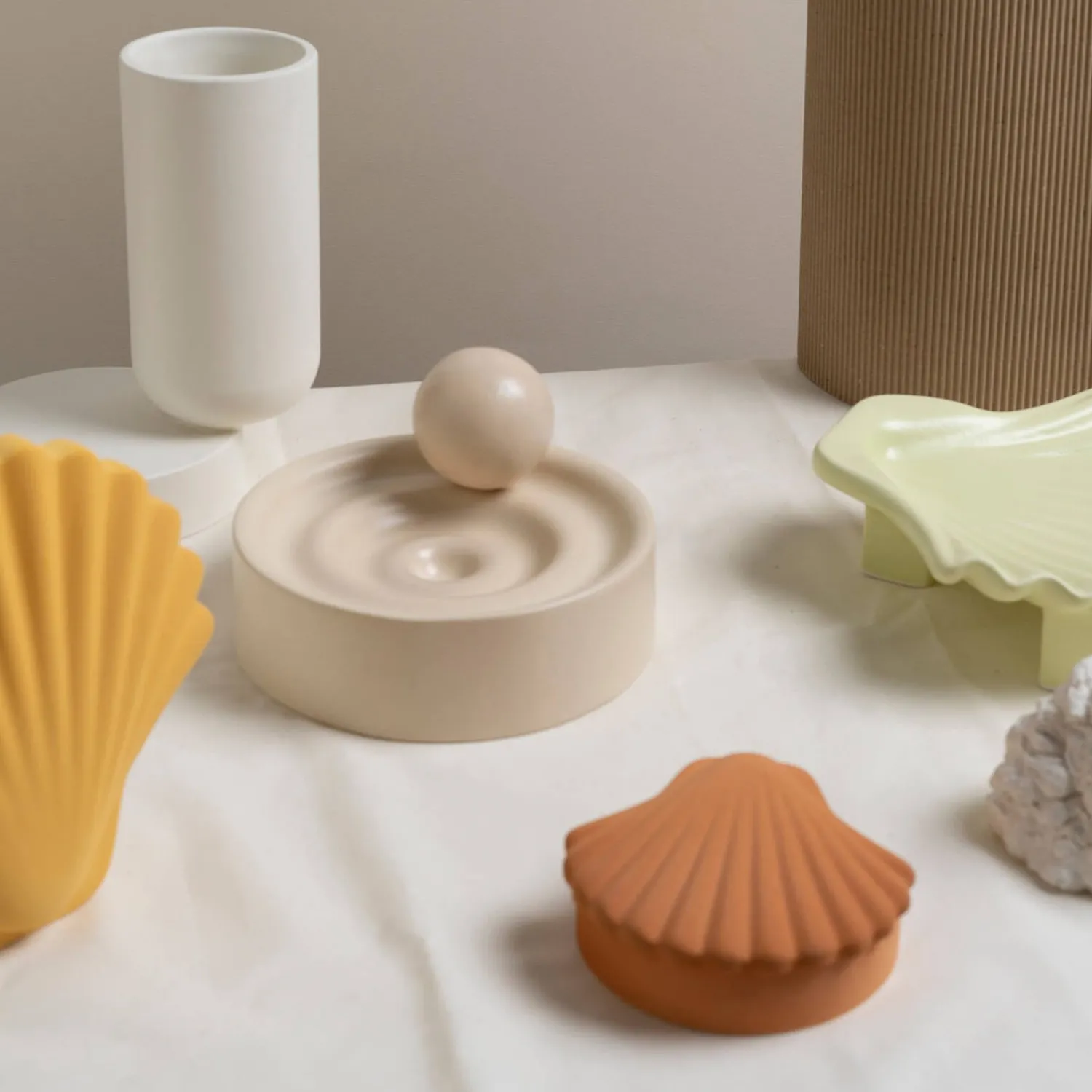 Home Accessories*Los Objetos Decorativos Seashell Box - Honey