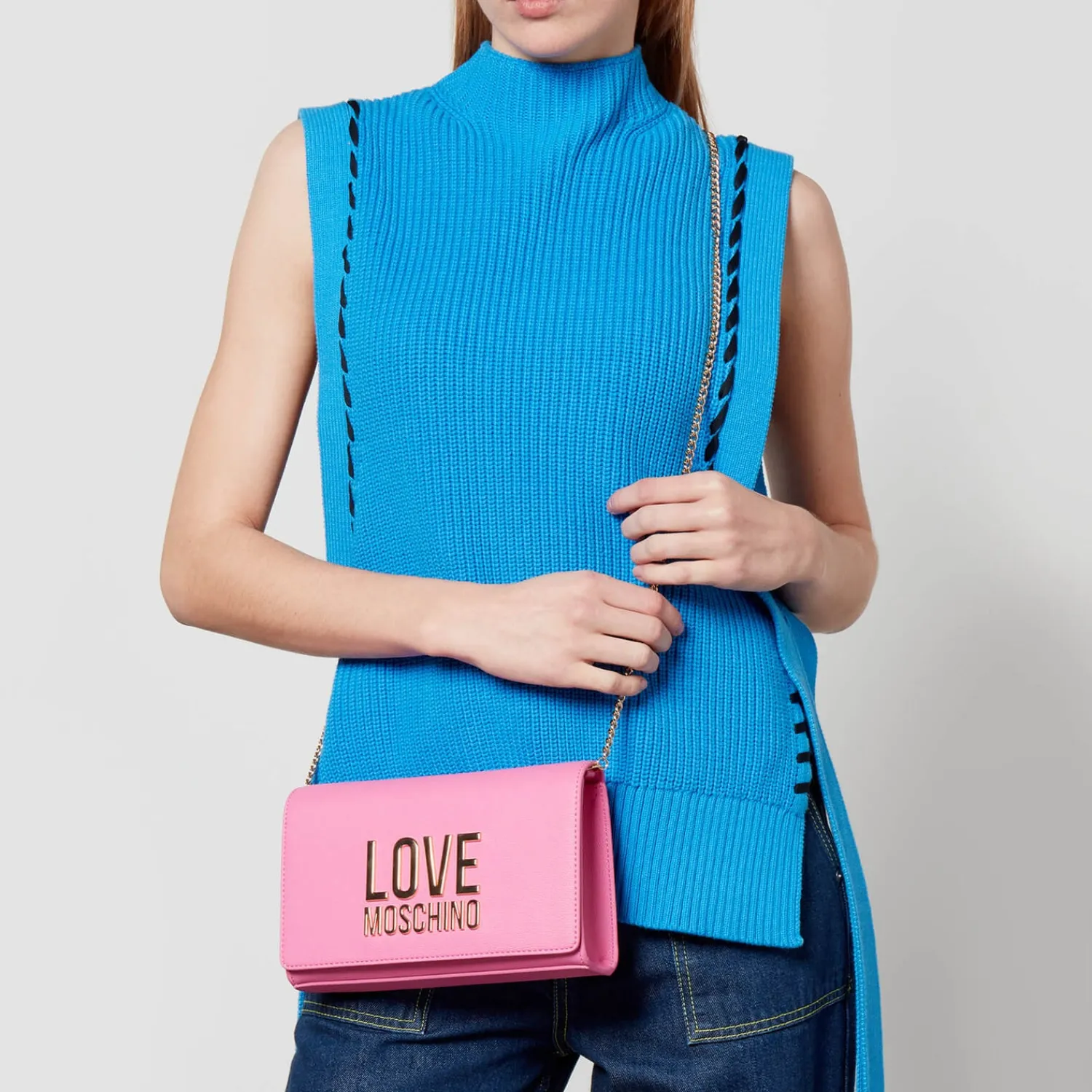 Crossbody Bags*Love Moschino Borsa Lettering Faux Leather Small Bag