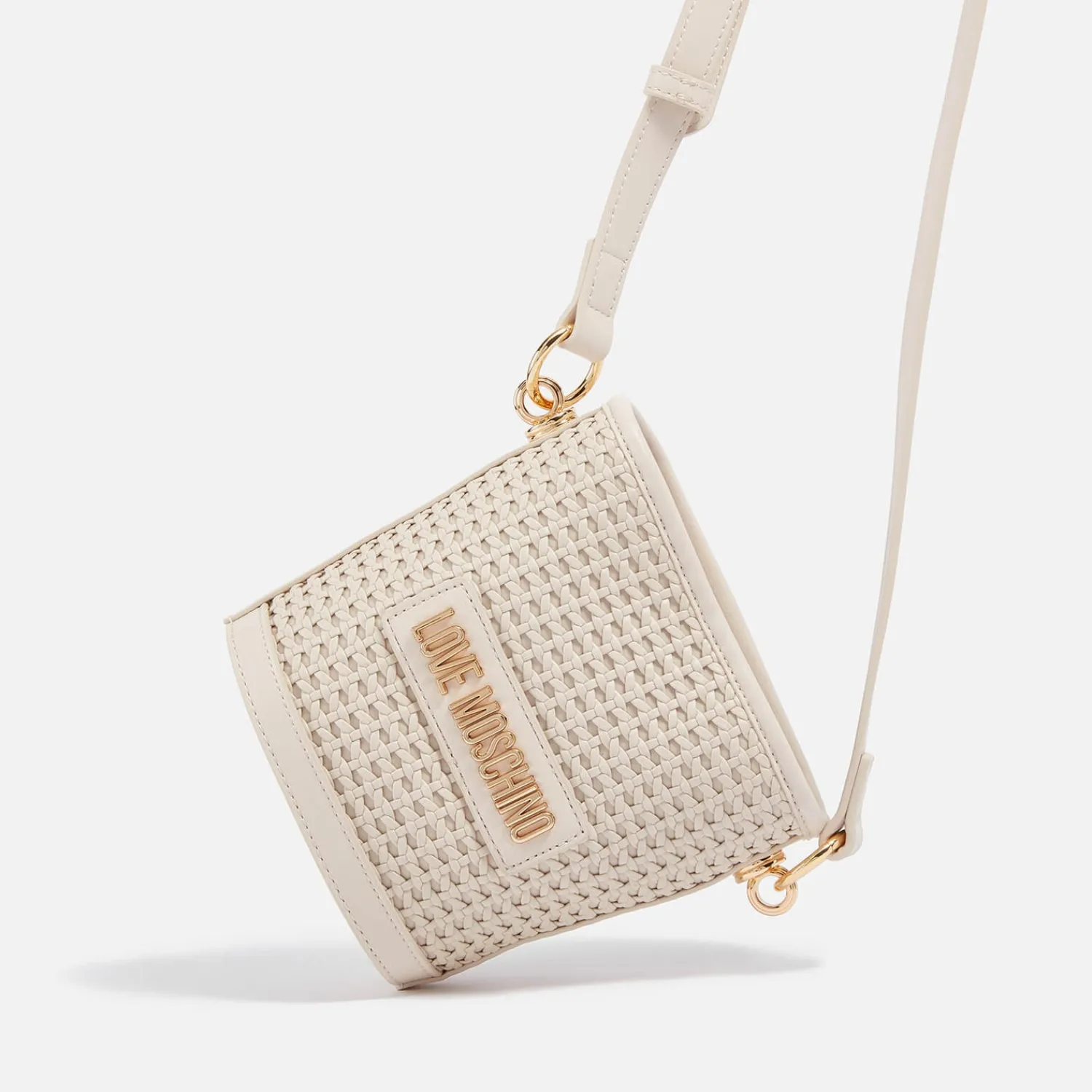 Bucket Bags*Love Moschino Knots Faux Leather Bucket Bag