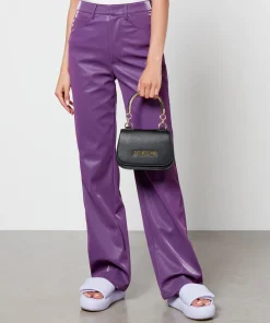 Mini Bags*Love Moschino Metal Handle Mini Faux Leather Bag