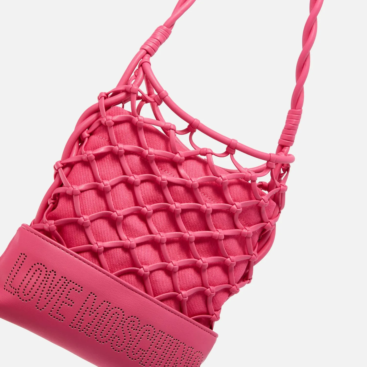 Mini Bags*Love Moschino Net Detail Mini Jersey Tote Bag
