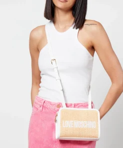 Crossbody Bags*Love Moschino Rattan Faux Leather Crossbody Bag