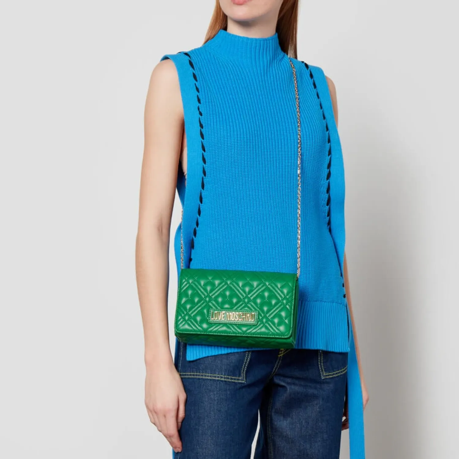 Crossbody Bags*Love Moschino Women's Borsa Quilted Pu Bag - Grass