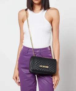 Shoulder Bags*Love Moschino Woven Faux Leather Shoulder Bag