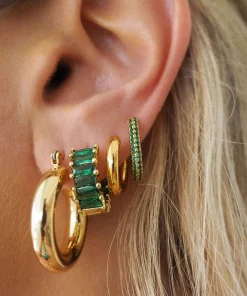 Jewellery Sets*Luv AJ Ballier Huggies Gold-Plated Crystal Earrings