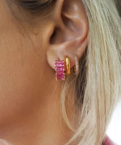 Jewellery Sets*Luv AJ Ballier Huggies Gold-Plated Crystal Earrings