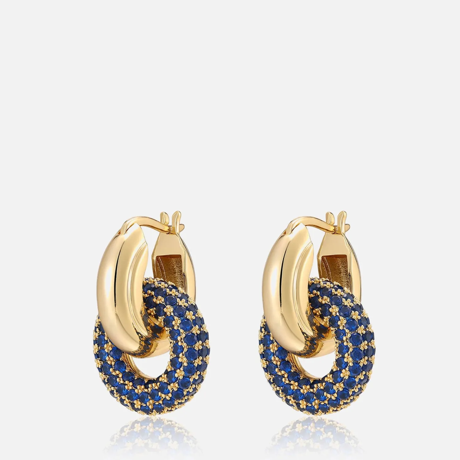 Earrings*Luv AJ Gold-Plated Cubic Zirconia Hoop Earrings
