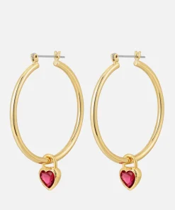 Jewellery Sets*Luv AJ X For Love And Lemons Heart Gold-Plated Hoop Earrings
