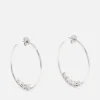 Earrings*Marc Jacobs Oversized The Monogram Silver-Tone Hoops
