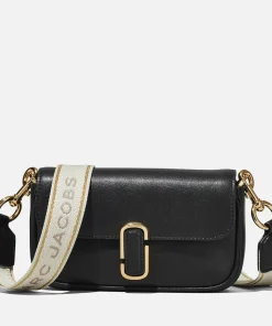 Mini Bags*Marc Jacobs The J Marc Mini Leather Shoulder Bag Black