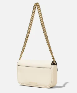 Mini Bags*Marc Jacobs The J Marc Mini Leather Shoulder Bag Cloud White
