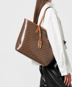 Tote Bags*MICHAEL Michael Kors Eliza Coated-Canvas Large Tote Bag