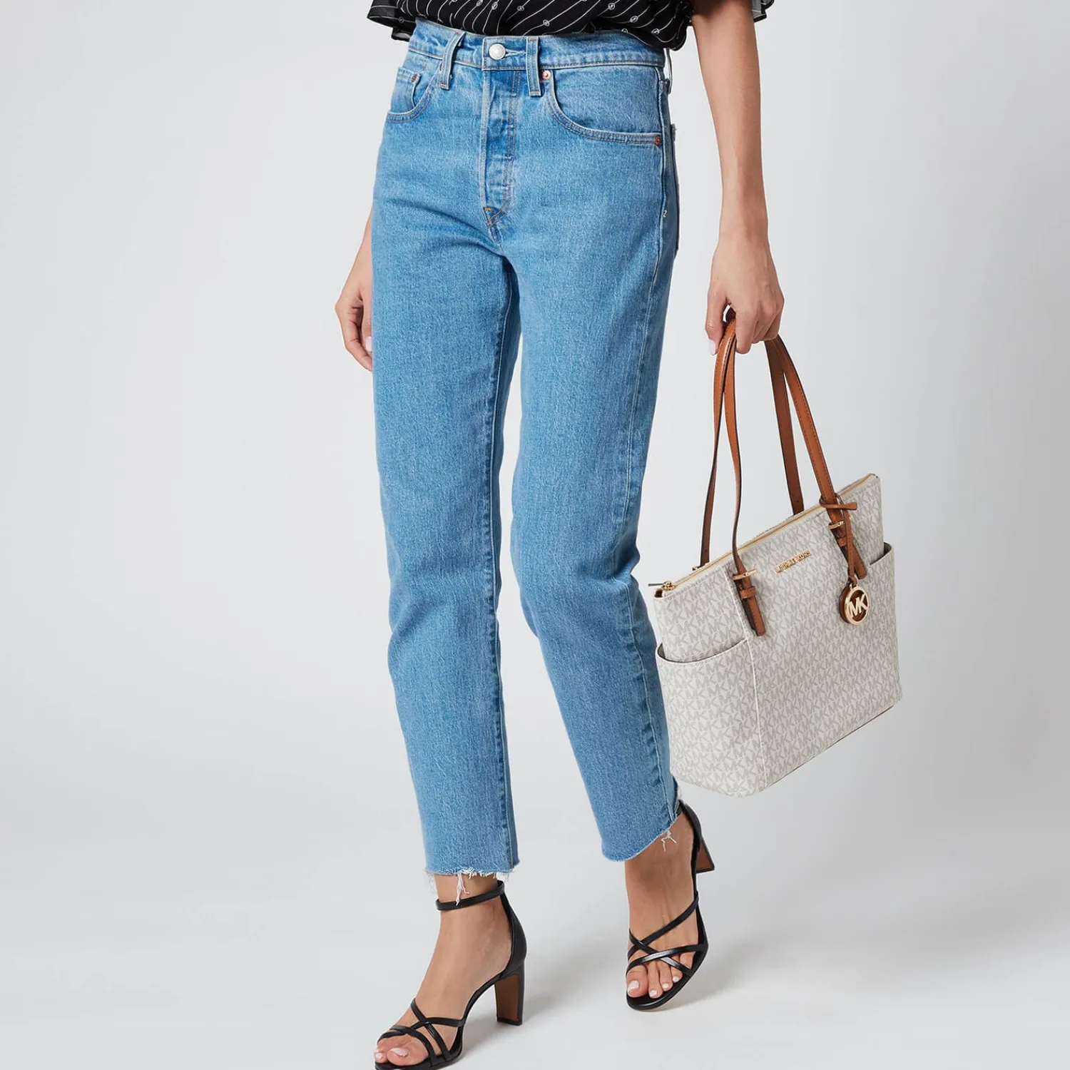 Tote Bags*MICHAEL Michael Kors Sinclair Large East West Grab Tote Bag - Vanilla/Acrn