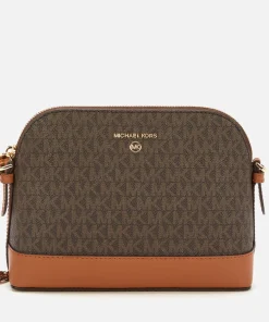 Crossbody Bags*MICHAEL Michael Kors Women's Jet Set Charm Large Dome Cross Body - Brown/Acorn
