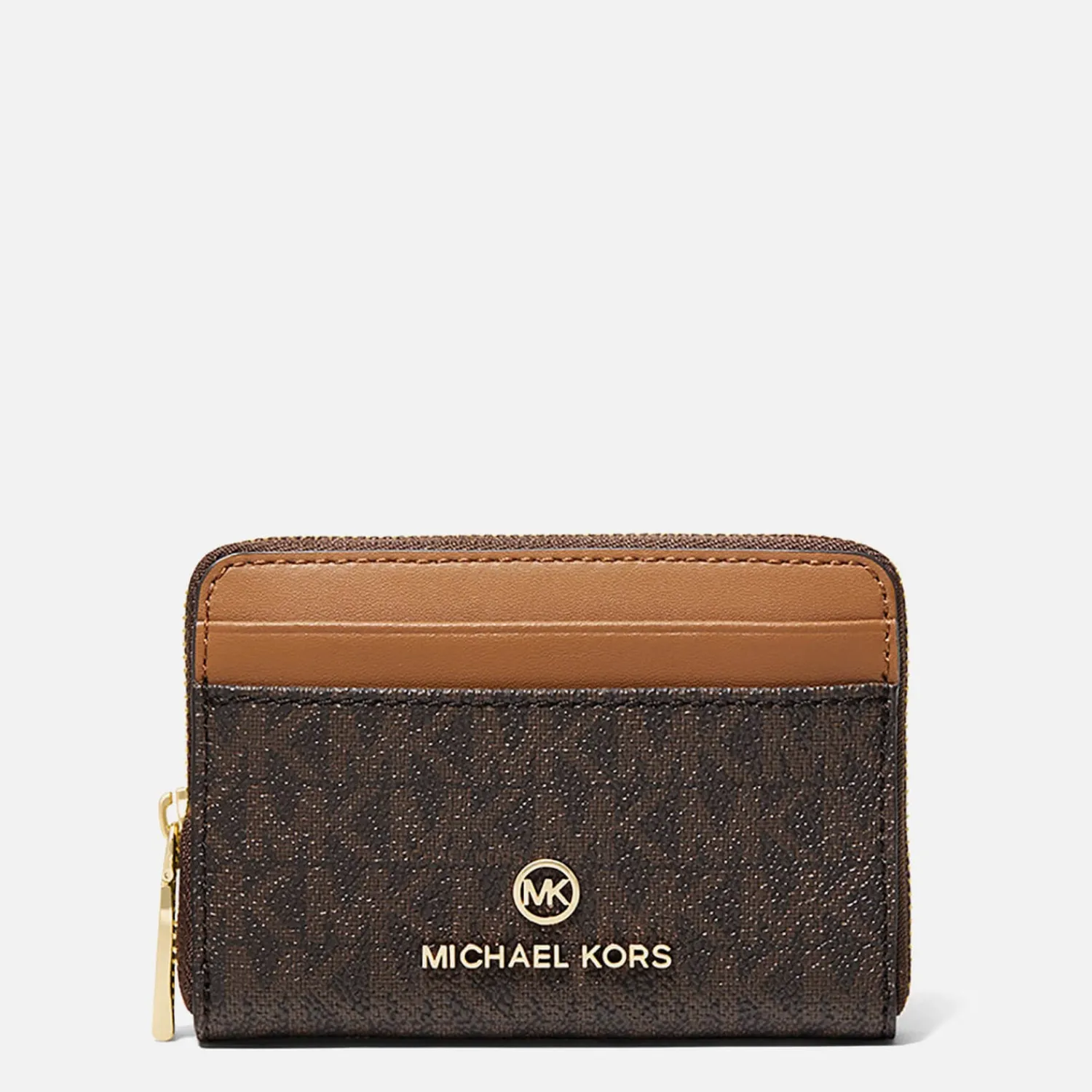 Purses And Cardholders*MICHAEL Michael Kors Women's Jet Set Charm Small Za Coin Card Case - Brn/Acorn