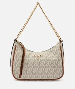 Shoulder Bags*MICHAEL Michael Kors Women's Jet Set Charm Small Chain Pouchette - Vanilla/Acrn