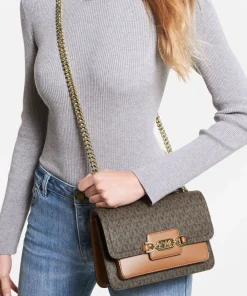 Shoulder Bags*MICHAEL Michael Kors Women's Heather Large Shoulder Bag - Brown/Acorn