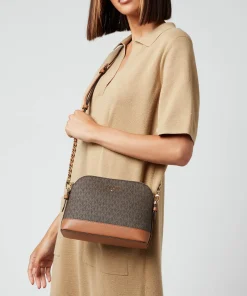 Crossbody Bags*MICHAEL Michael Kors Women's Jet Set Charm Large Dome Cross Body - Brown/Acorn