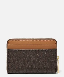 Purses And Cardholders*MICHAEL Michael Kors Women's Jet Set Charm Small Za Coin Card Case - Brn/Acorn