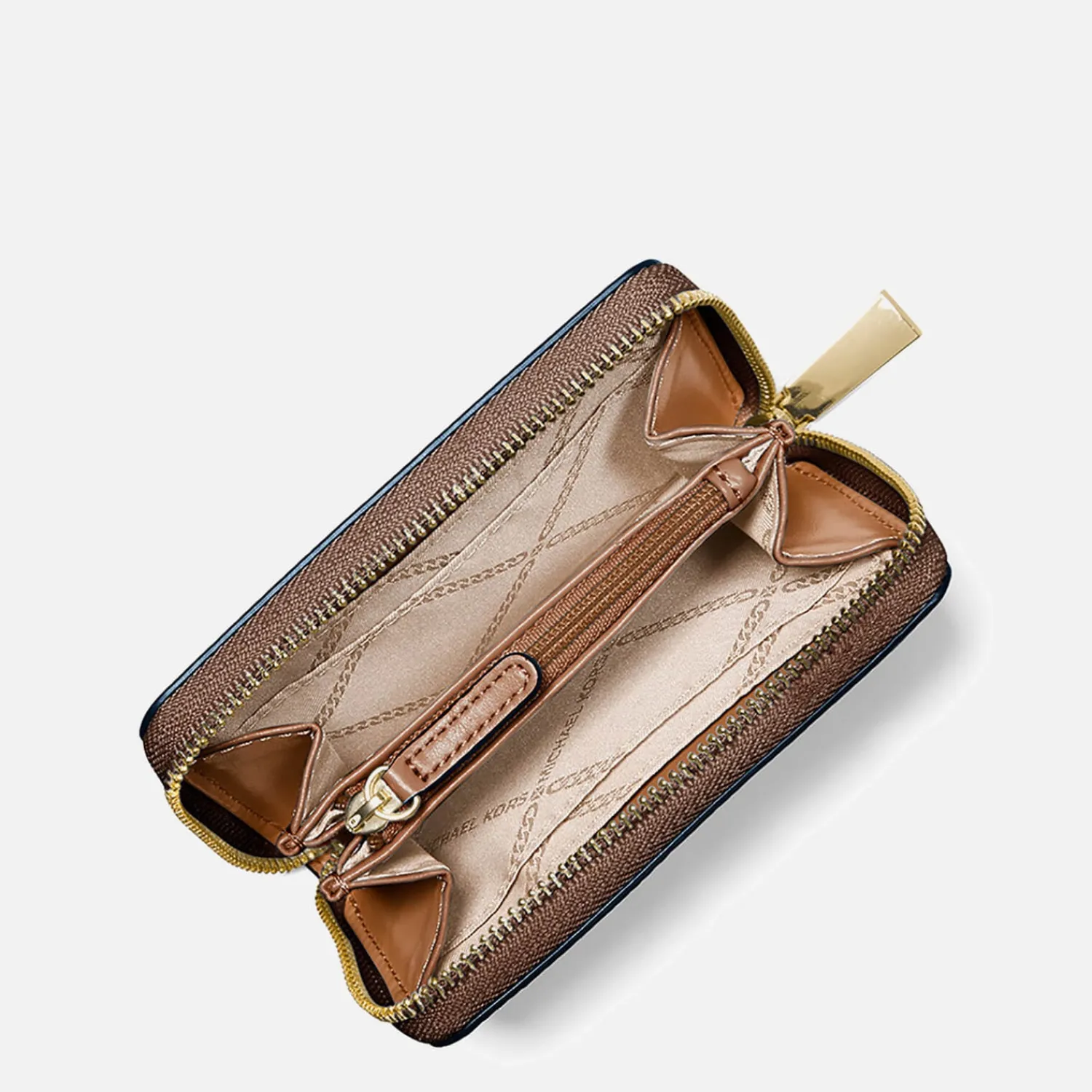 Purses And Cardholders*MICHAEL Michael Kors Women's Jet Set Charm Small Za Coin Card Case - Brn/Acorn