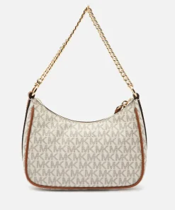 Shoulder Bags*MICHAEL Michael Kors Women's Jet Set Charm Small Chain Pouchette - Vanilla/Acrn