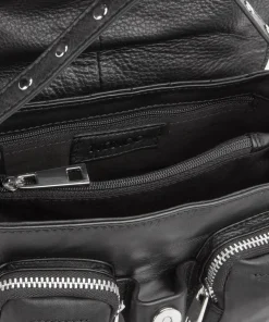 Shoulder Bags*Nunoo Women's Small Honey Silky Padded Shoulder Bag - Black