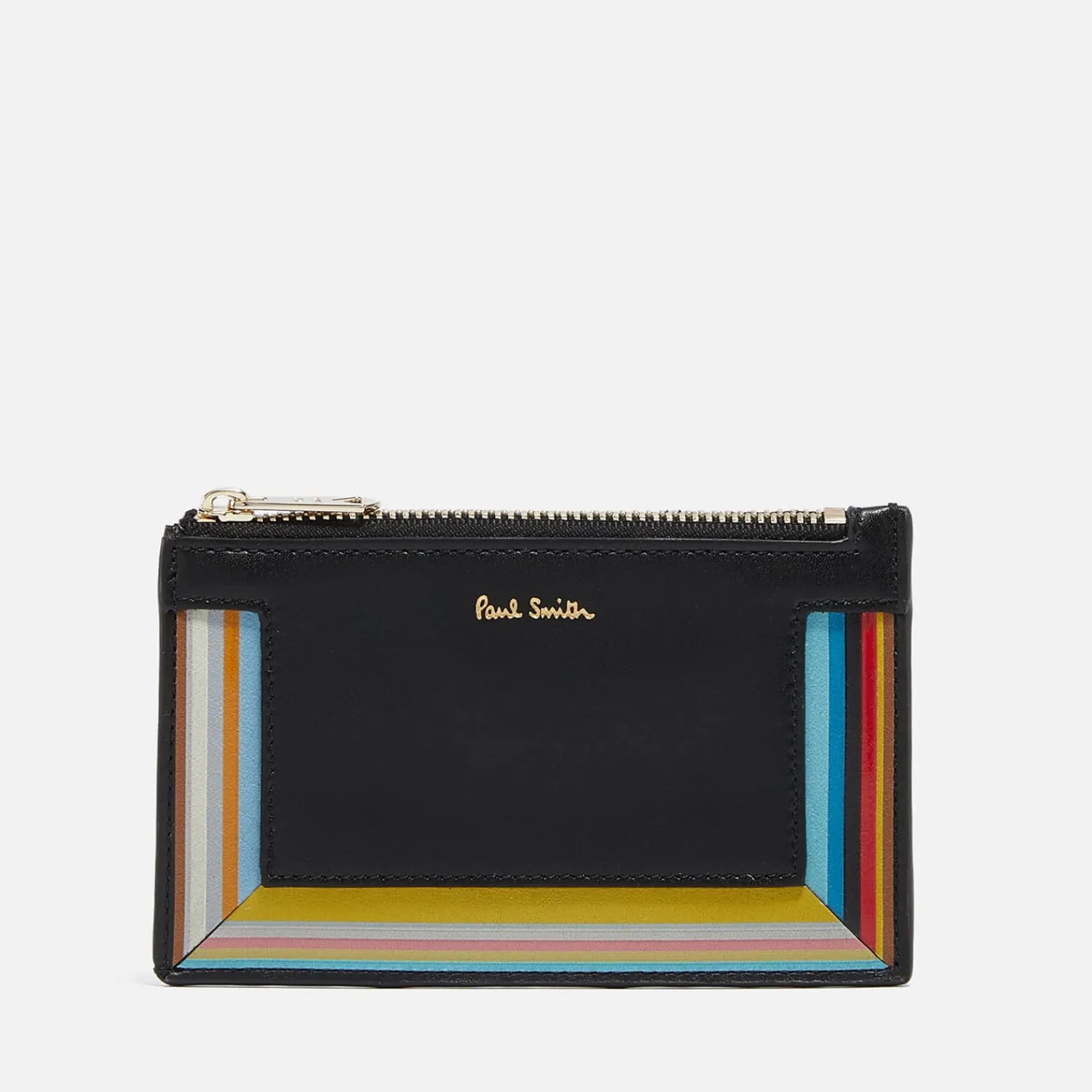 Purses And Cardholders*Paul Smith Stripe Zipped Leather Card Holder