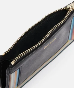 Purses And Cardholders*Paul Smith Stripe Zipped Leather Card Holder