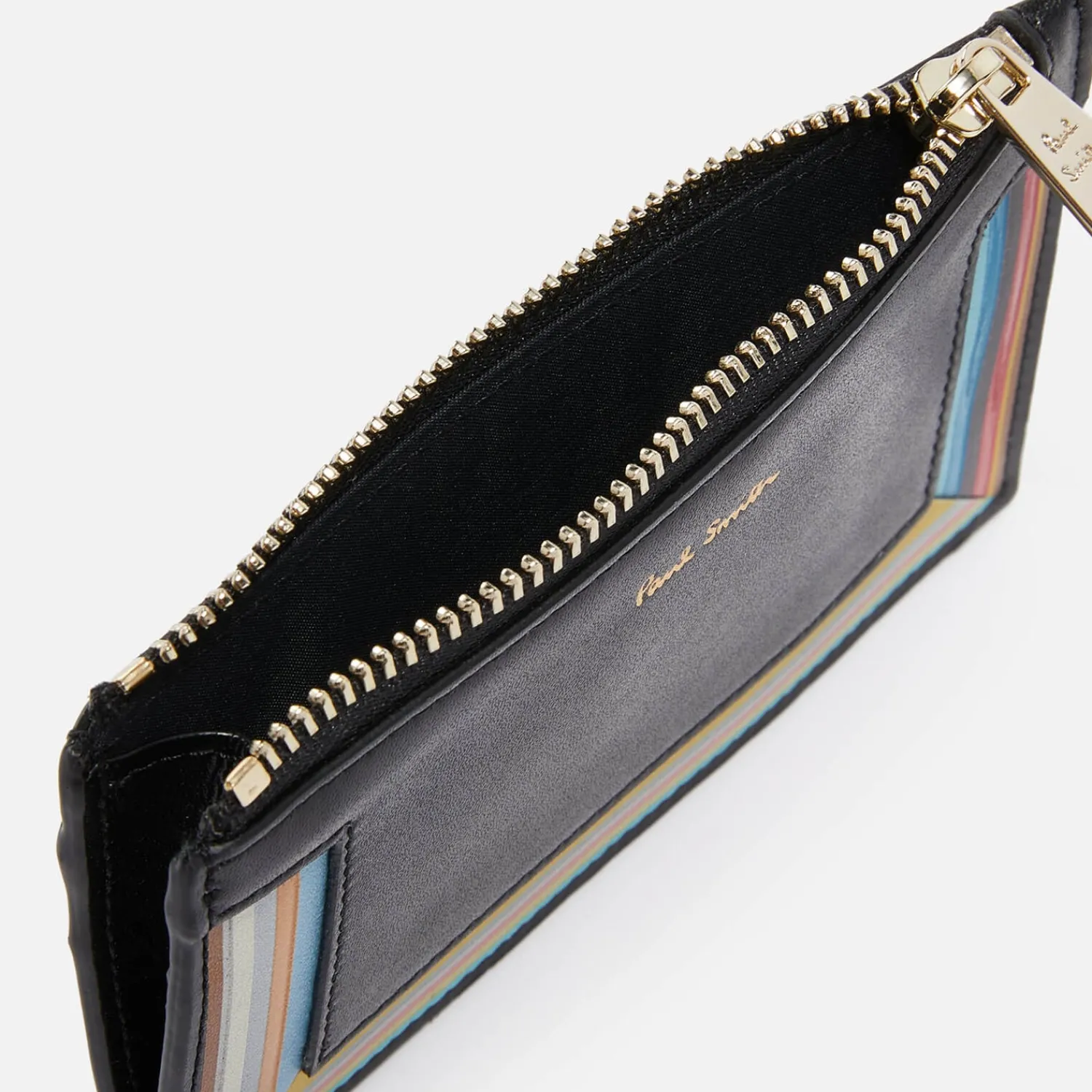 Purses And Cardholders*Paul Smith Stripe Zipped Leather Card Holder