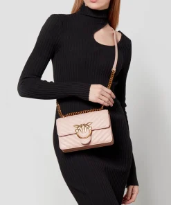 Mini Bags*Pinko Love One Mini Dc Quilted Leather Shoulder Bag