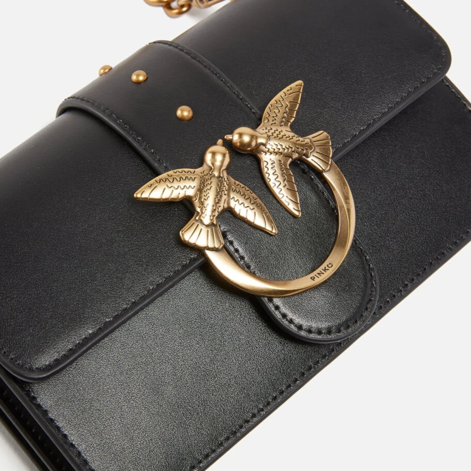 Mini Bags*Pinko Love One Mini Leather Cross-Body Bag