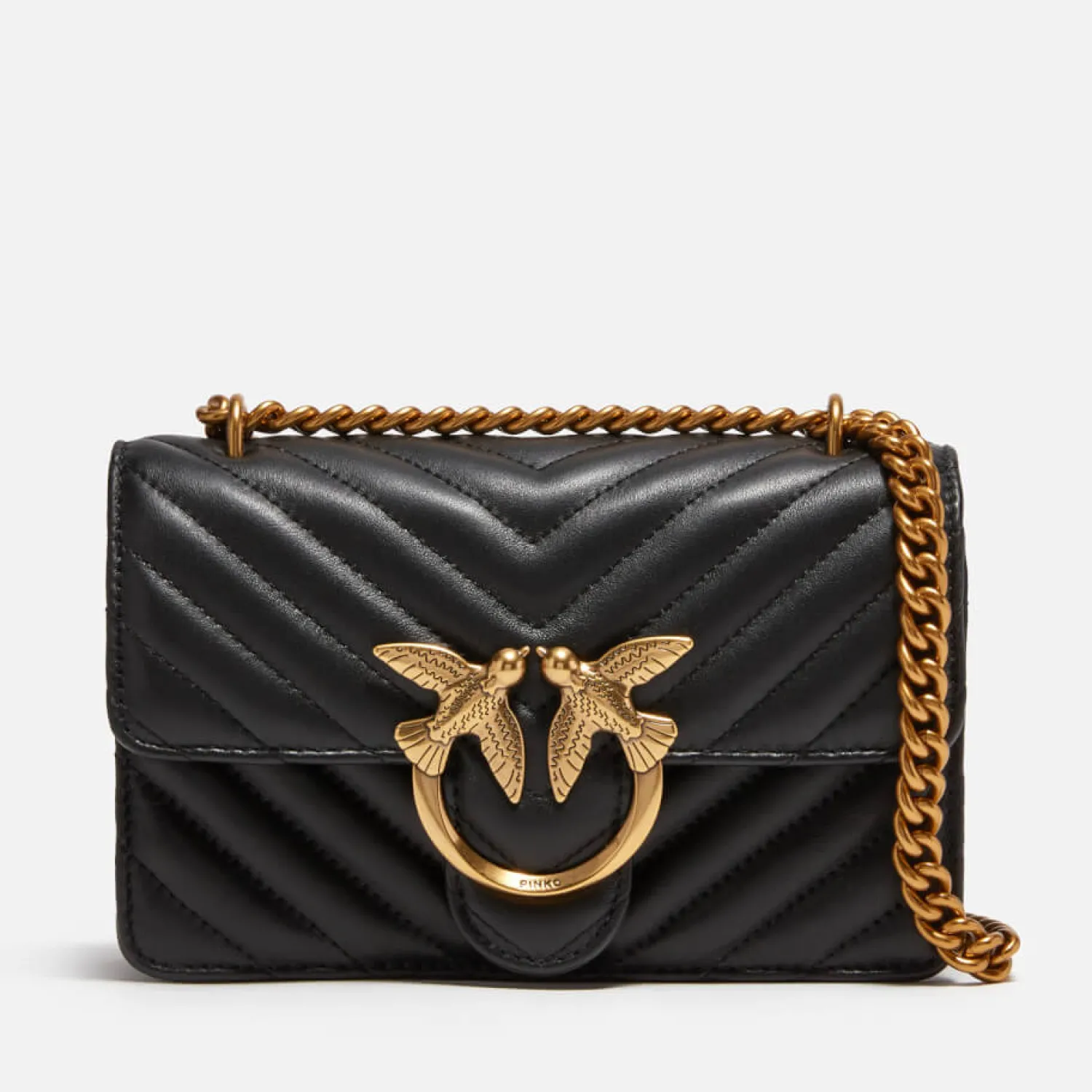 Mini Bags*Pinko Love One Sheep Nappa Mini Leather Bag