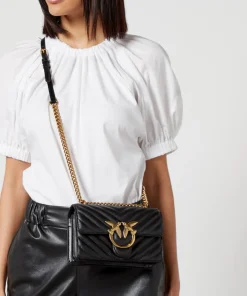 Mini Bags*Pinko Love One Sheep Nappa Mini Leather Bag