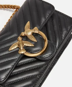 Mini Bags*Pinko Love One Sheep Nappa Mini Leather Bag