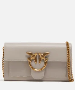 Purses And Cardholders*Pinko Love One Vitello Seta Leather Wallet