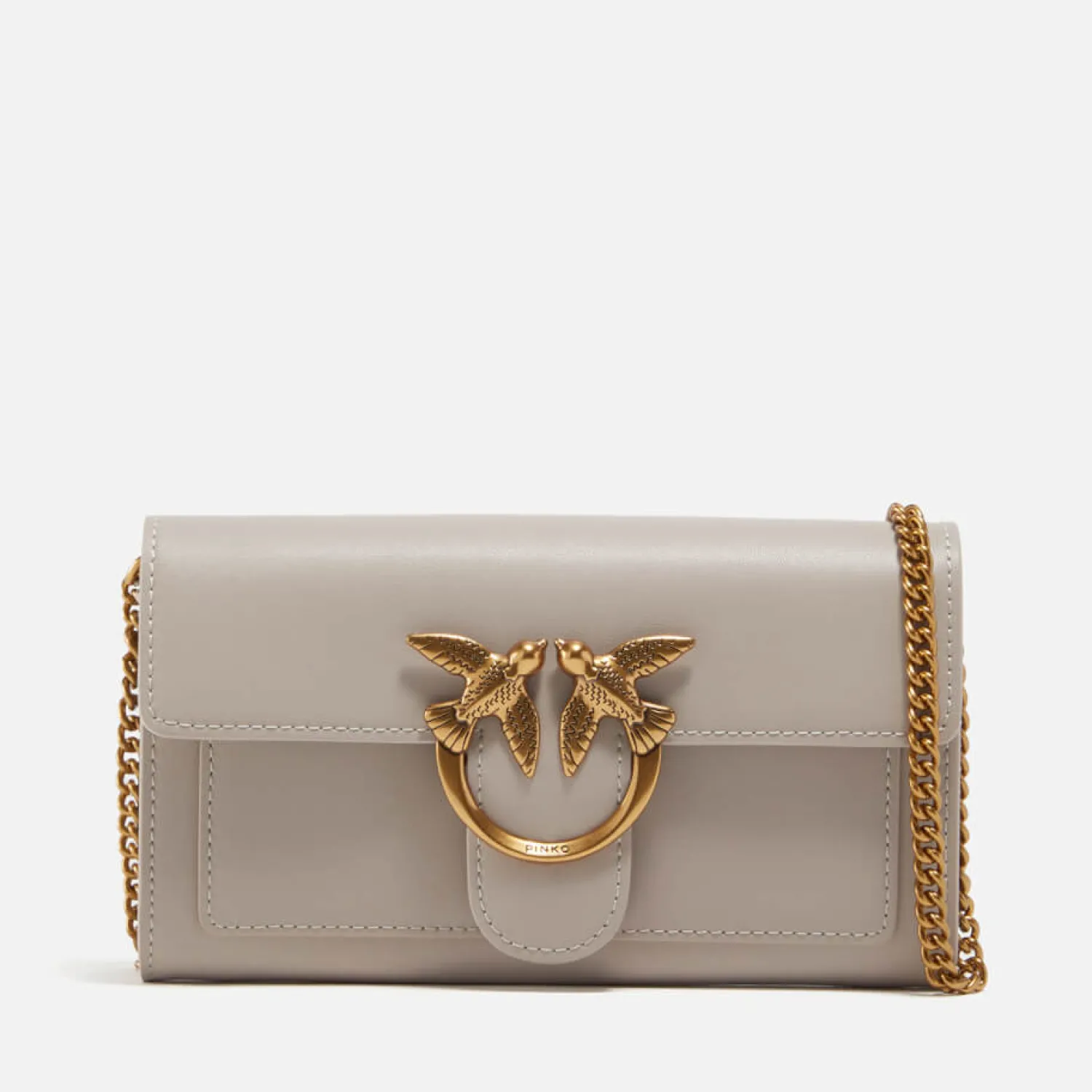 Purses And Cardholders*Pinko Love One Vitello Seta Leather Wallet