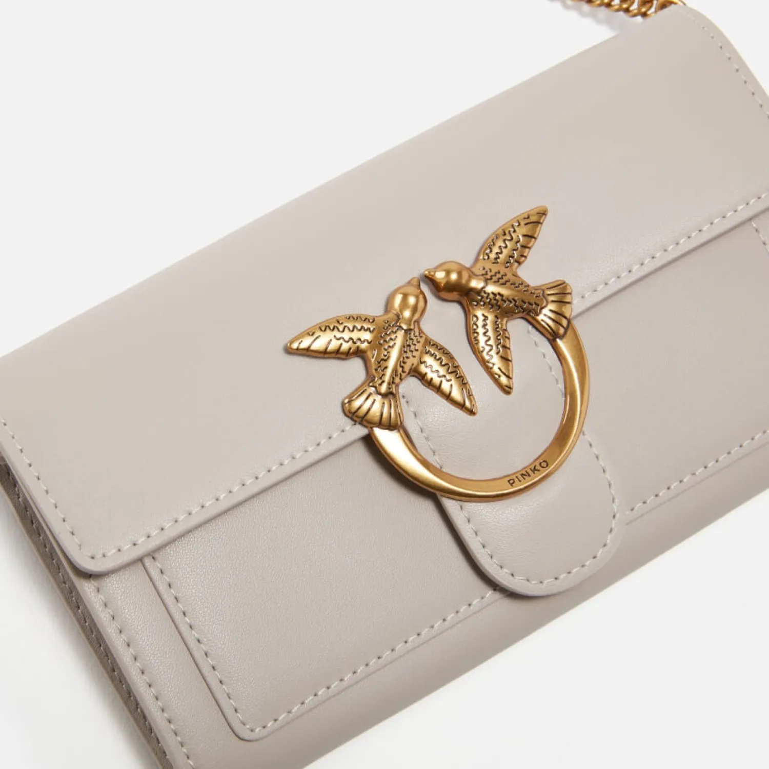 Purses And Cardholders*Pinko Love One Vitello Seta Leather Wallet