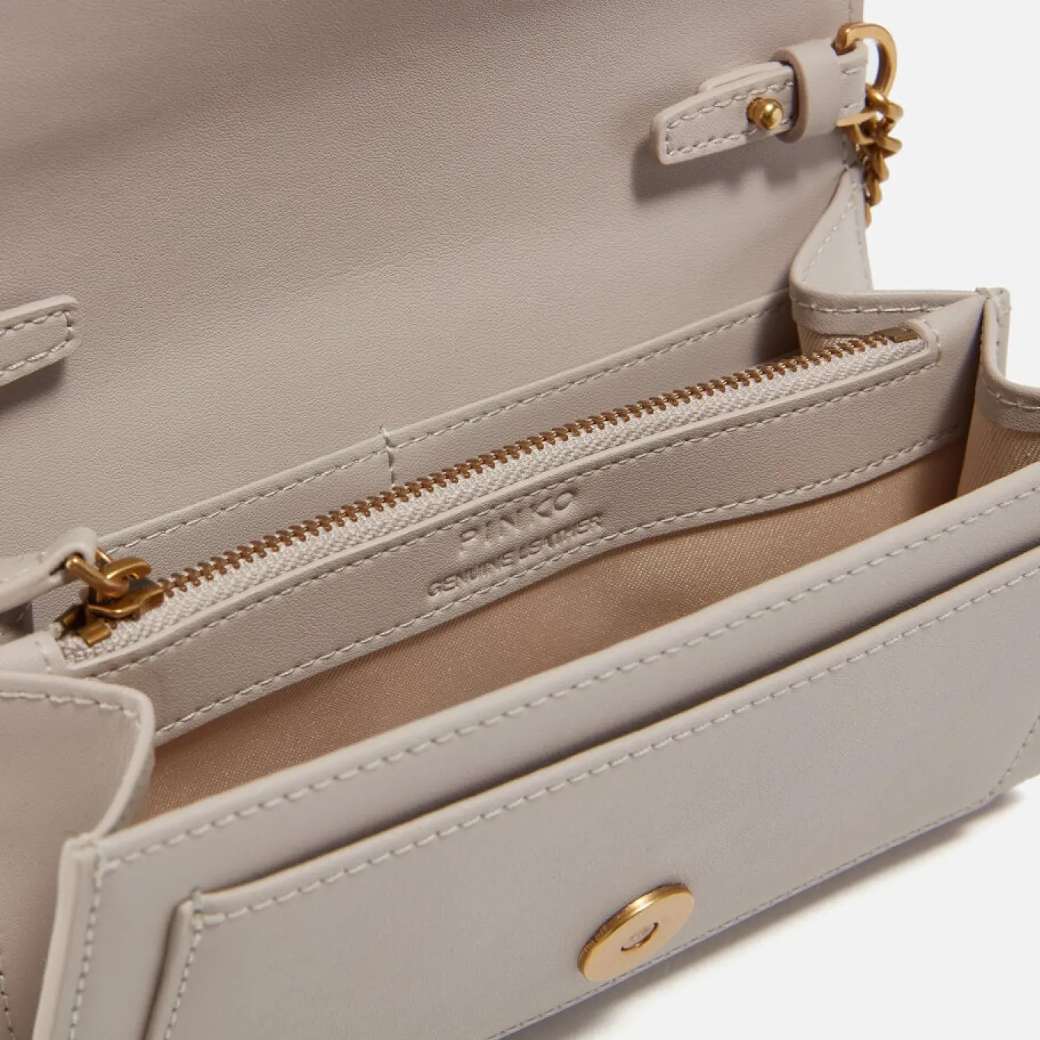 Purses And Cardholders*Pinko Love One Vitello Seta Leather Wallet