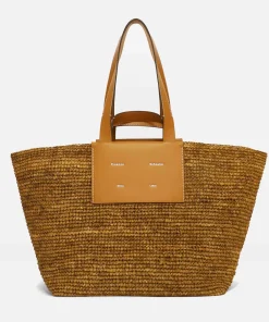 Tote Bags*Proenza Schouler White Label Women's Large Morris Rafia Tote Bag - Honey