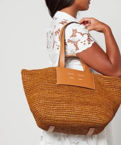 Tote Bags*Proenza Schouler White Label Women's Large Morris Rafia Tote Bag - Honey