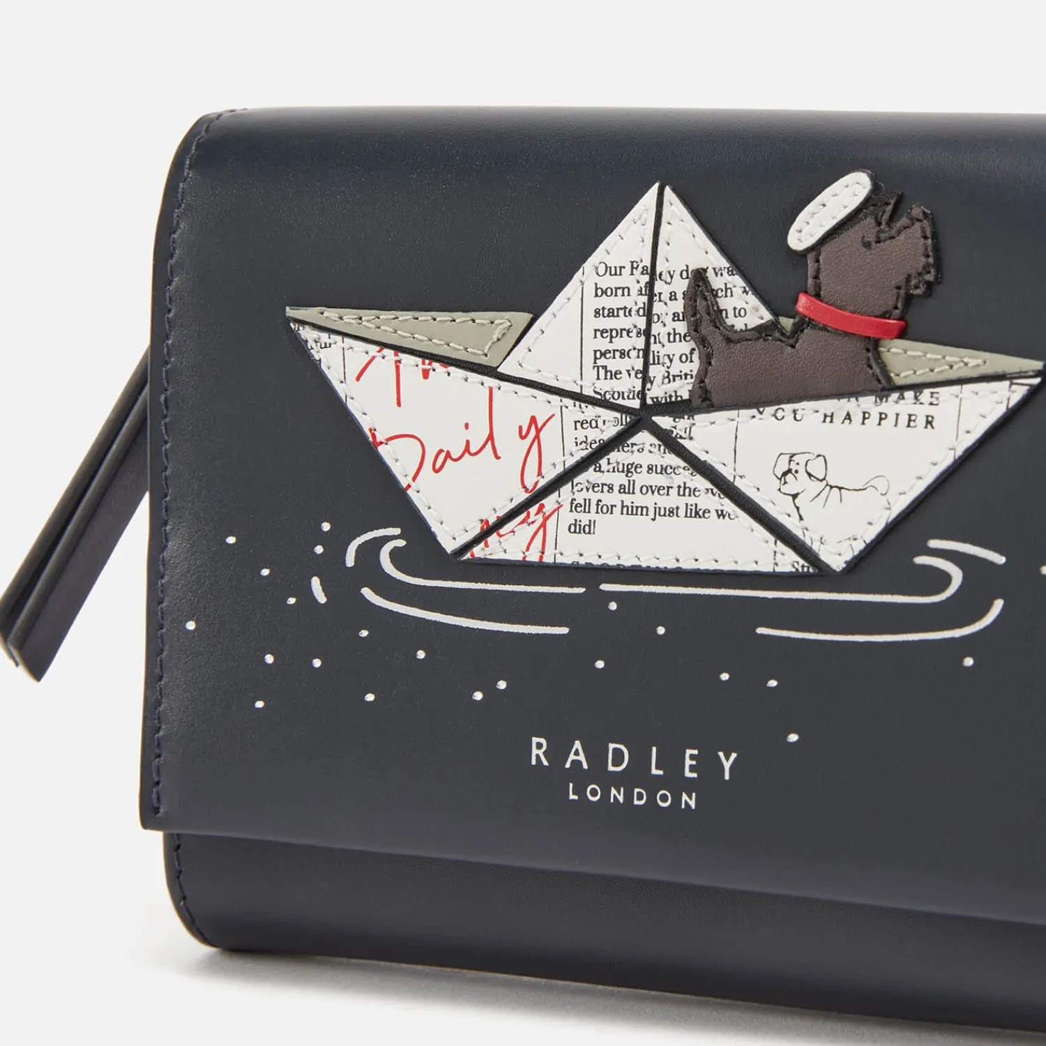 Purses And Cardholders*Radley Sail Away Graphic Flapover Leather Purse