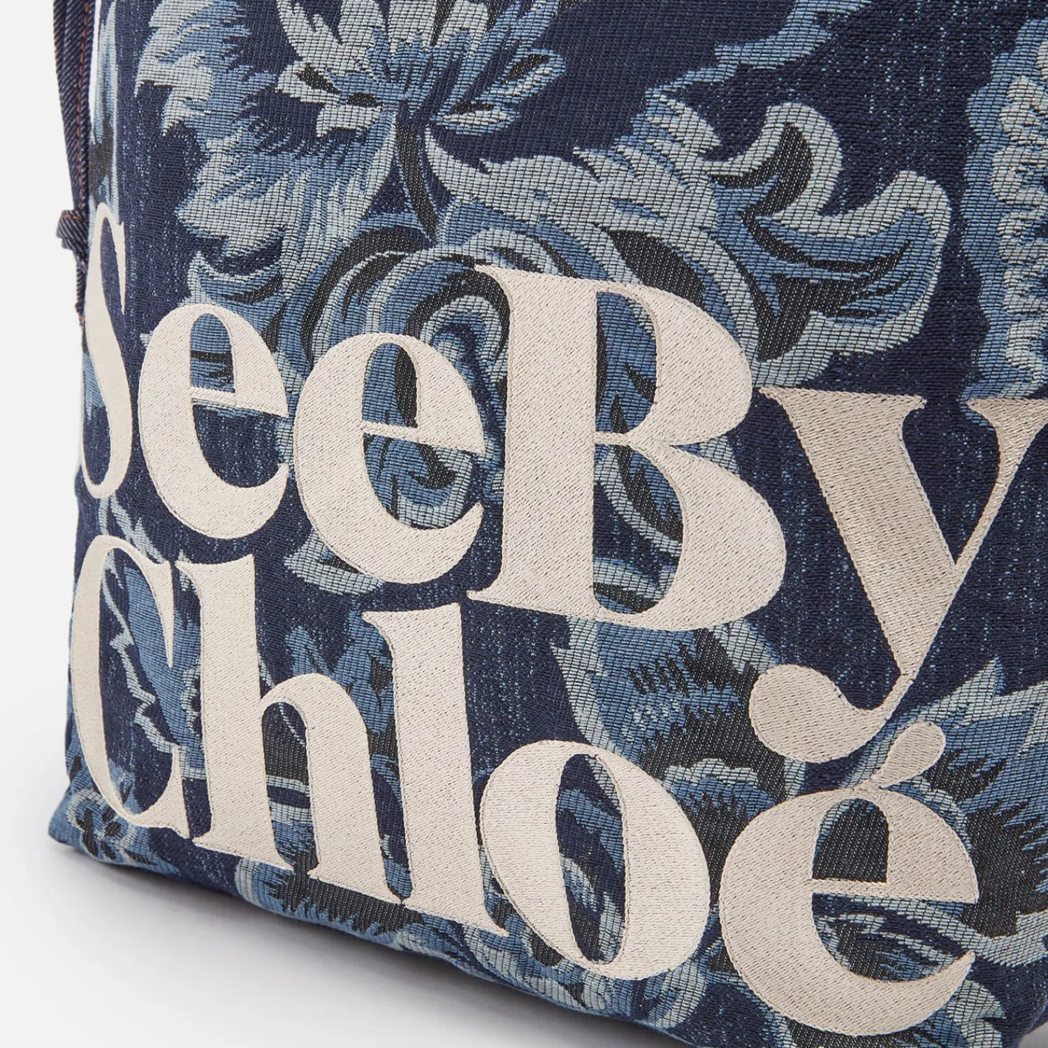 Tote Bags*See By Chloe Floral Denim-Jacquard Tote Bag